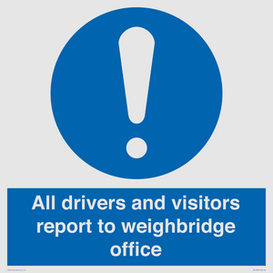 All drivers and visitors report to weighbridge office